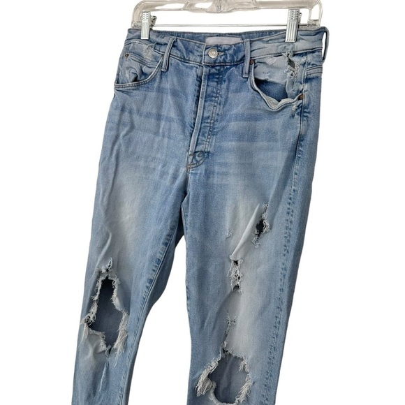 MOTHER The Super Stunner Ankle Blue Jeans, Distressed Denim, size 29 - Picture 5 of 9